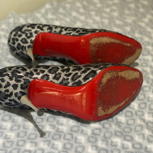 Christian Louboutin Leopard Peep Toe Pumps - Picture 3 of 4